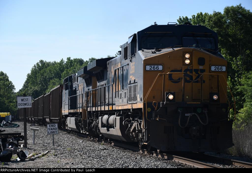 Empty coal train rolls west